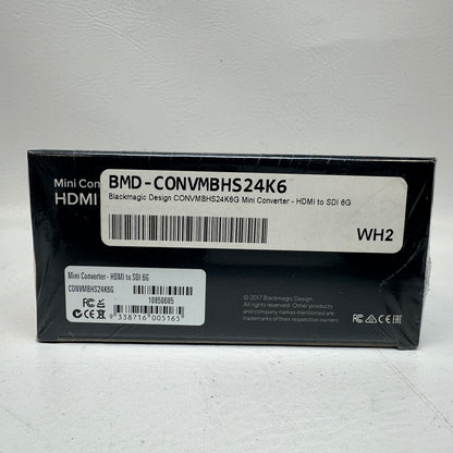 New BlackMagic Design Mini Converter HDMI to SDI 6G Converter BMD-CONVMBHS24K6G