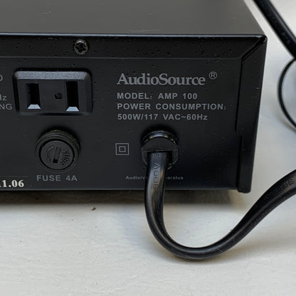 AudioSource AMP 100 2-Channel Stereo Power Amplifier - 100W Total (50W x 2)