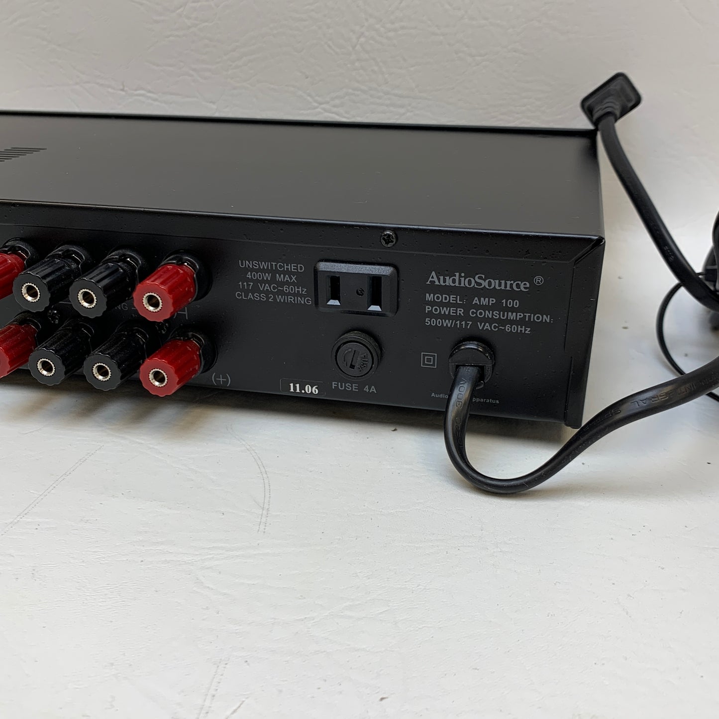 AudioSource AMP 100 2-Channel Stereo Power Amplifier - 100W Total (50W x 2)