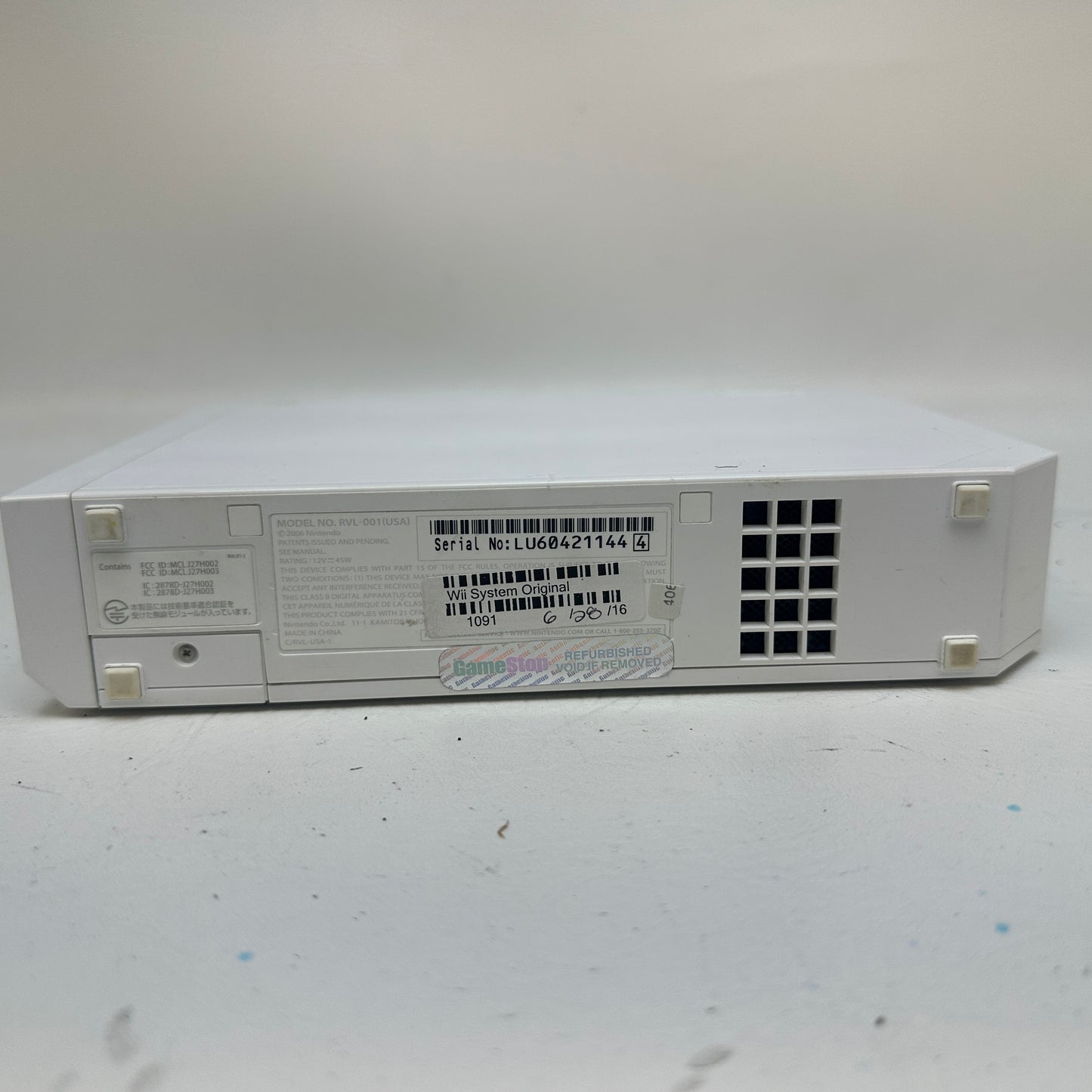 Nintendo Wii Console Gaming System RVL-001 White