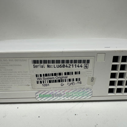 Nintendo Wii Console Gaming System RVL-001 White