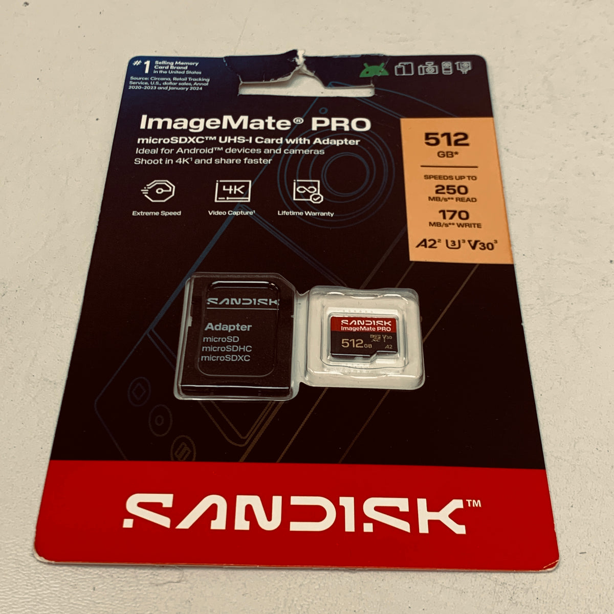 New SanDisk ImageMate Pro microSDXC 512GB UHS-I SSD