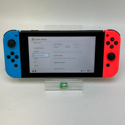 Nintendo Switch v2 Console Gaming System HAC-001(-01)  Red/Blue