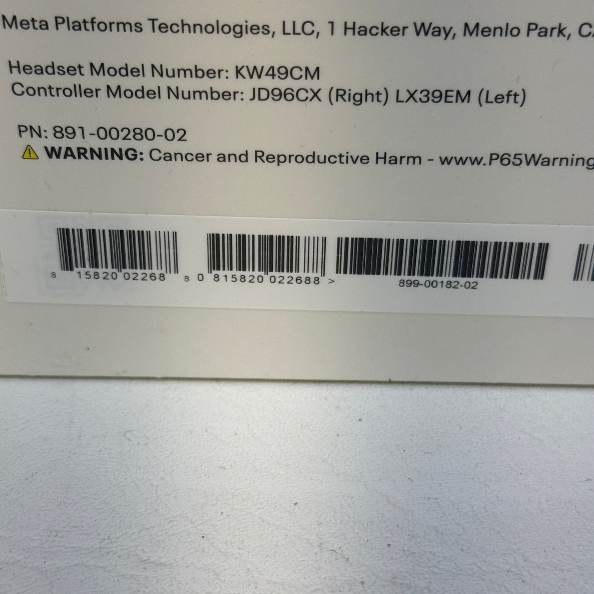 New Meta Quest 2 128GB Standalone All-in-One VR Headset KW49CM
