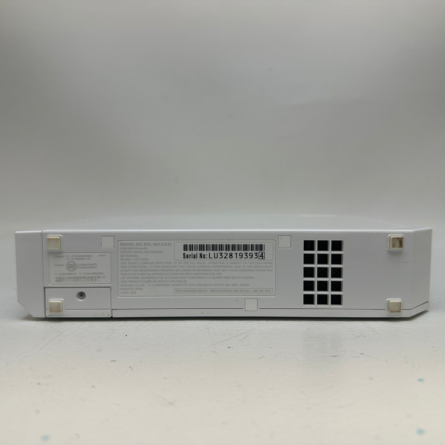 Nintendo Wii Console Gaming System RVL-001 White