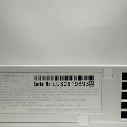 Nintendo Wii Console Gaming System RVL-001 White