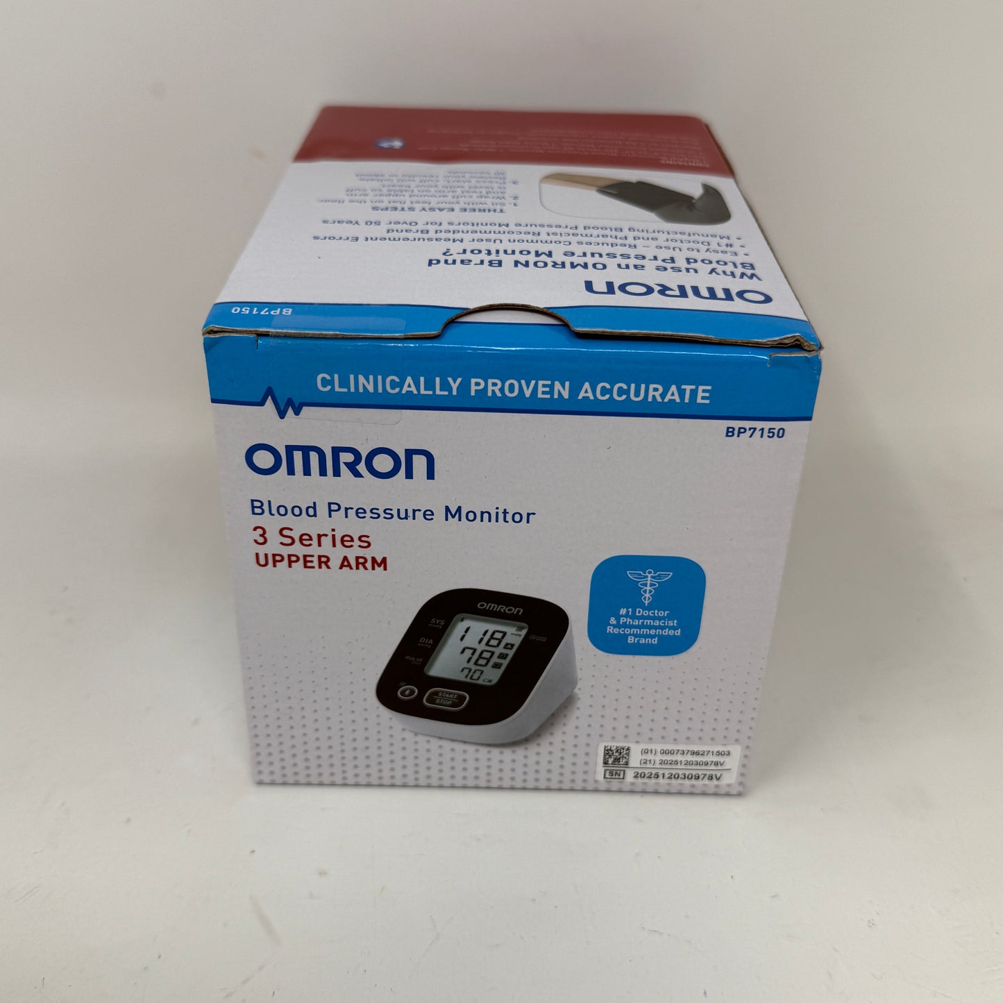 New Omron 3 Series Upper Arm Blood Pressure Monitor