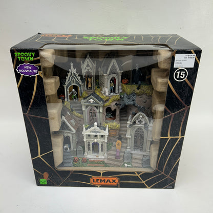 New Lemax Spooky Town Crypt City Lighted Facade 65509