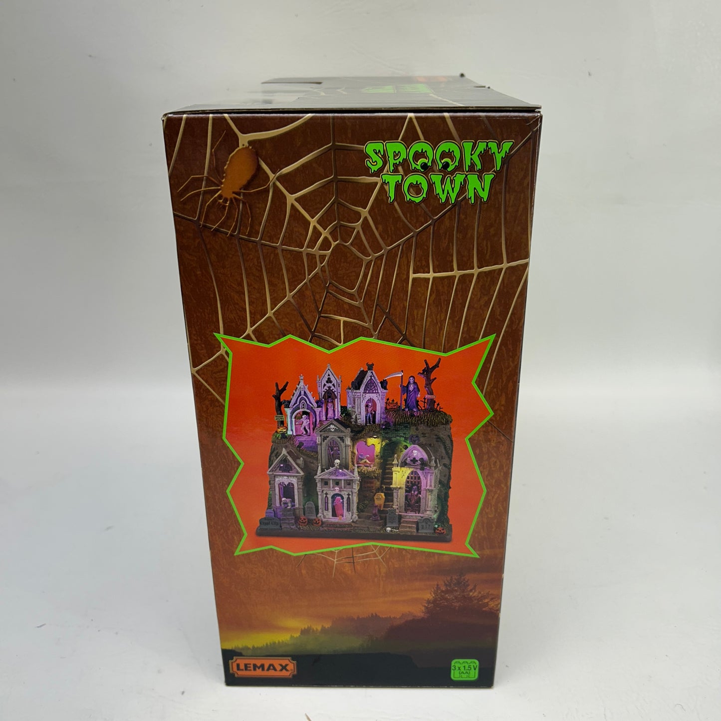 New Lemax Spooky Town Crypt City Lighted Facade 65509