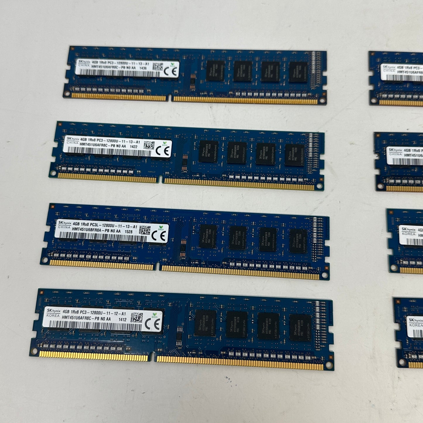 Lot 16 SK Hynix 1Rx8PC312800U1112A1 DDR3 1600MHz 4GB (1x4GB) RAM