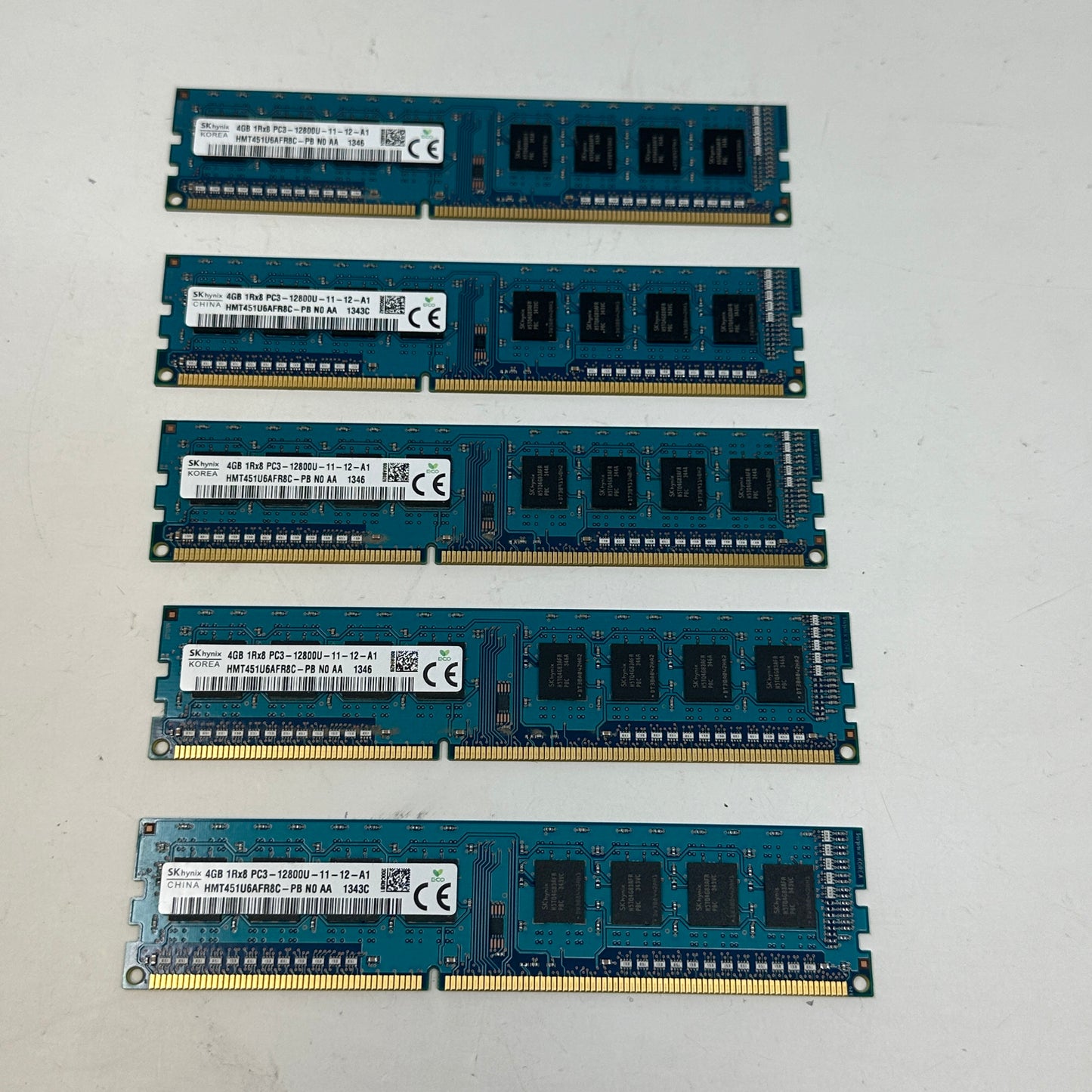 Lot of 5 SK Hynix 4GB (1x4GB) RAM DDR3 1600MHz HMT451U6AFR8C