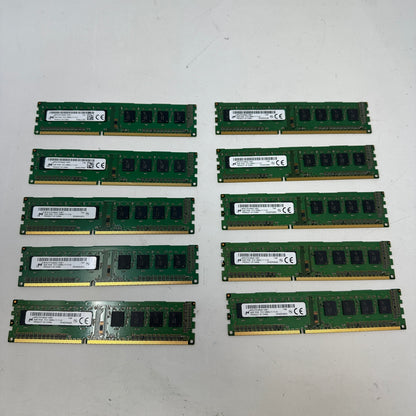 Lot of 10 Micron 4GB (1x4GB) RAM DDR3 1600MHz MT8JTF51264AZ