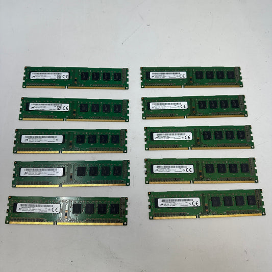 Lot of 10 Micron 4GB (1x4GB) RAM DDR3 1600MHz MT8JTF51264AZ