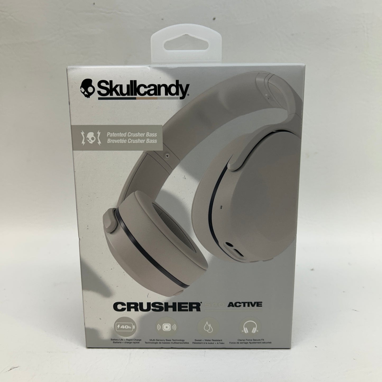 New Skullcandy Crusher Evo Wireless On-Ear Bluetooth Headphones Gray S6EVW-T993