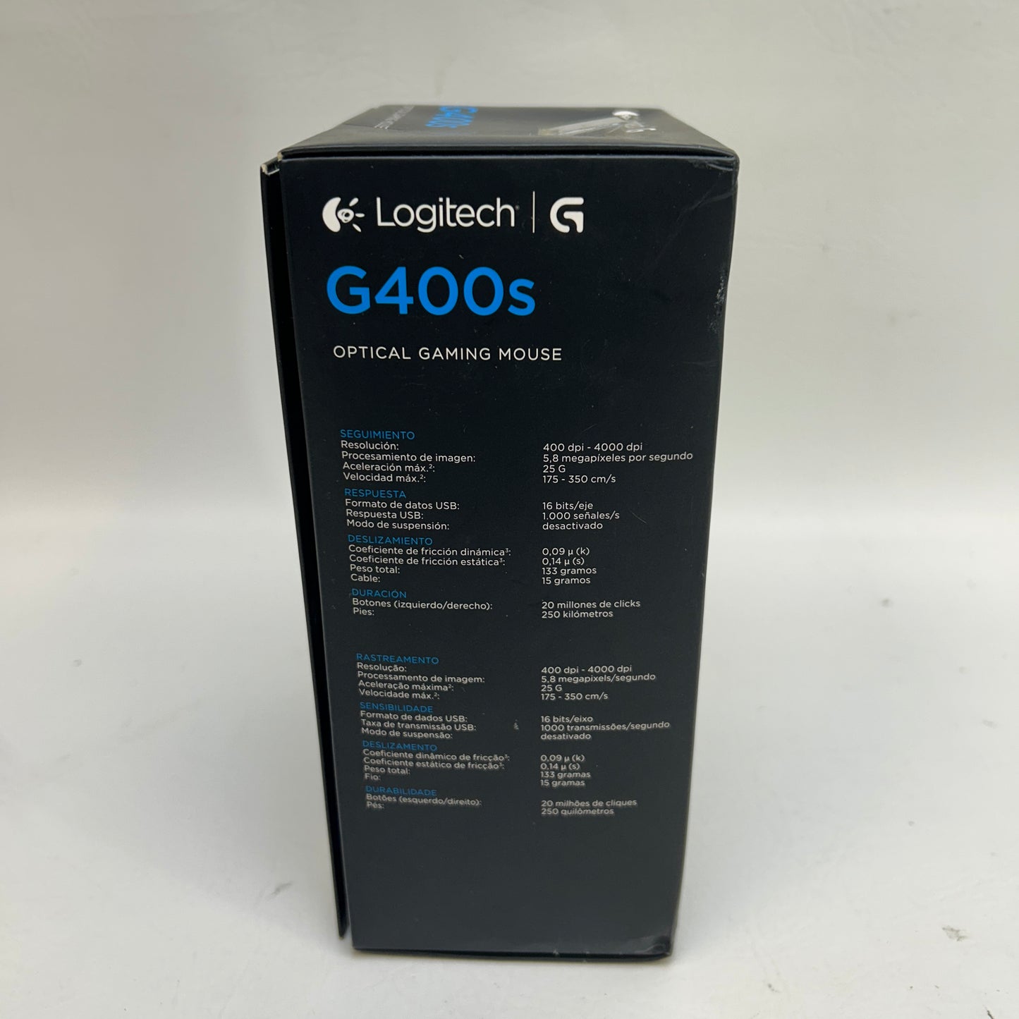 Logitech G4000s Wired FPS Optical Gaming Mouse Black