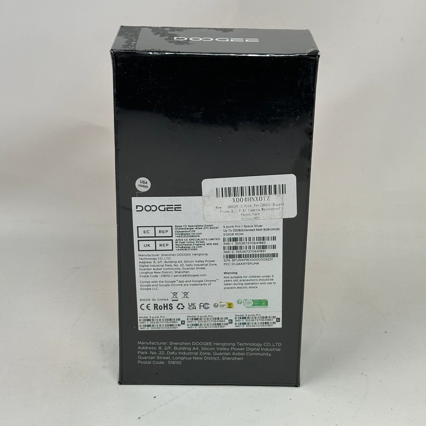 New Doogee S Punk Pro 512GB Space Silver 32GB RAM GSM Unlocked Rugged Phone