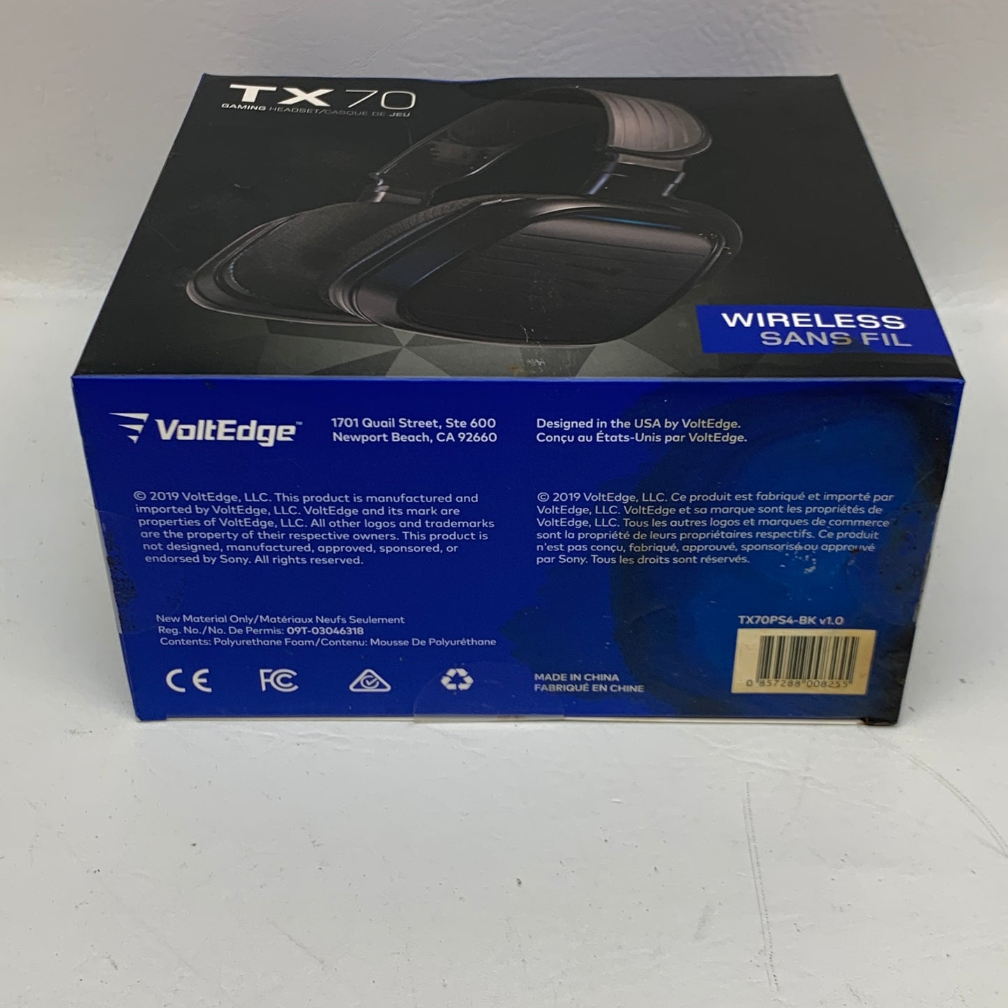 New VoltEdge TX-70 Wireless RF Stereo Gaming Headset - 50mm Drivers - Black