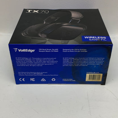 New VoltEdge TX-70 Wireless RF Stereo Gaming Headset - 50mm Drivers - Black
