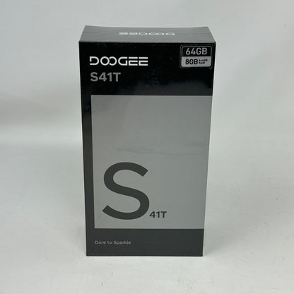New Doogee S41T 64GB Volcano Orange 8GB RAM GSM Unlocked Rugged Smartphone