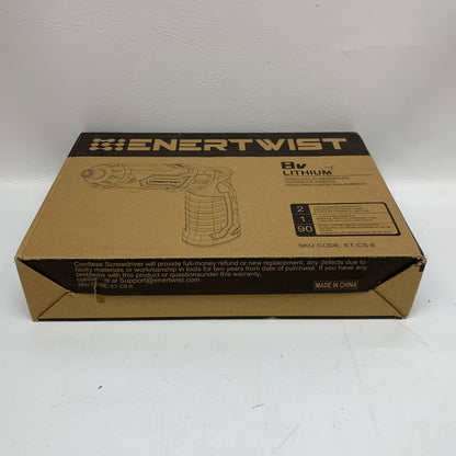 New Enertwist 8V Max Cordless Screwdriver ET-CS-8 Pivot Handle 82pc Bit Set Case
