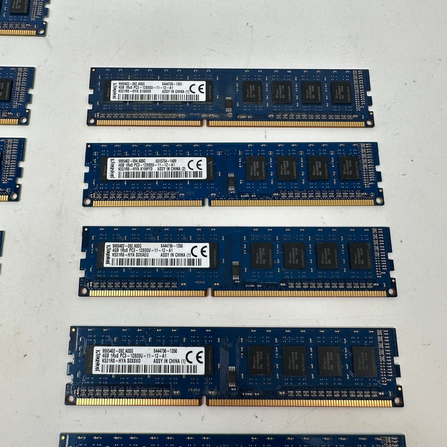 Lot Of 15 Kingston 4GB (1x4GB) RAM DDR3 1600MHz K531R8-HYA