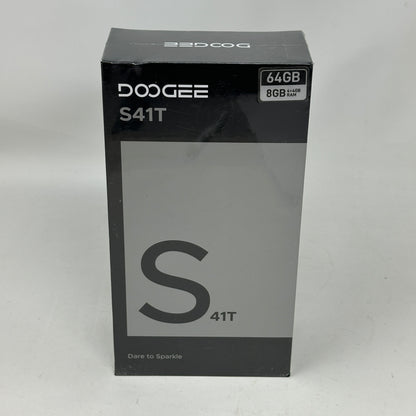 New Doogee S41T 64GB Volcano Orange 8GB RAM GSM Unlocked Rugged Smartphone