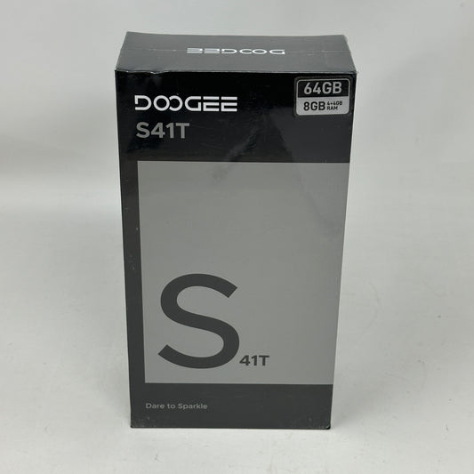 New Doogee S41T 64GB Volcano Orange 8GB RAM GSM Unlocked Rugged Smartphone