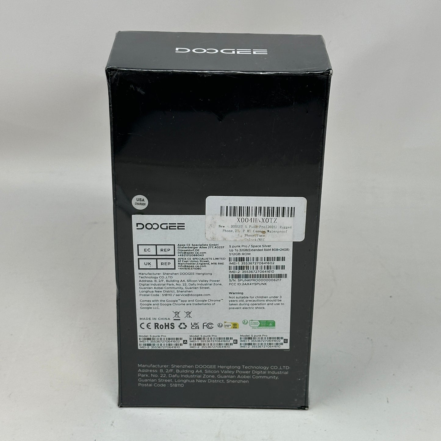 New Doogee S Punk Pro 512GB Space Silver 32GB RAM GSM Unlocked Rugged Phone