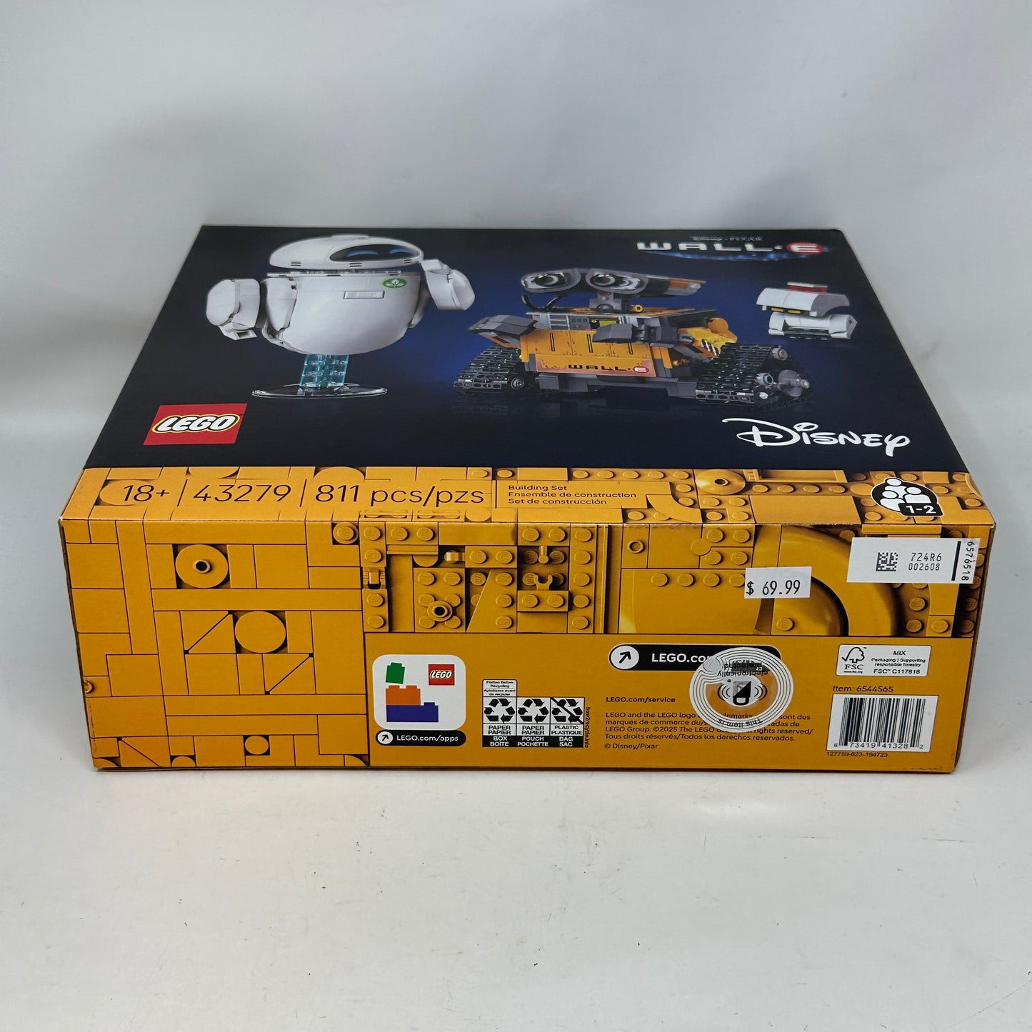  New LEGO Disney & Pixar Wall-E & EVE Building Set 43279