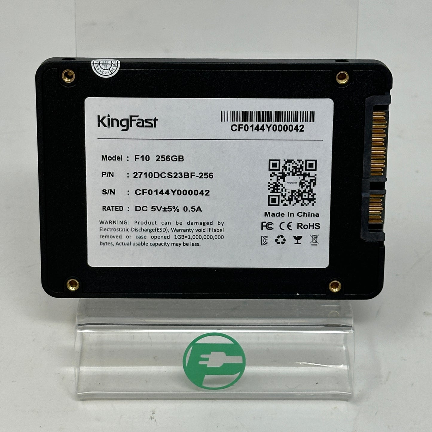 KingFast 2.5" F10 256GB eSATA III 6Gbps SSD 2710DCS23BF-256