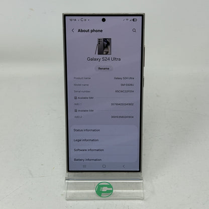 Unlocked Samsung Galaxy S24 Ultra 12GB RAM 256GB SM-S928U Gray