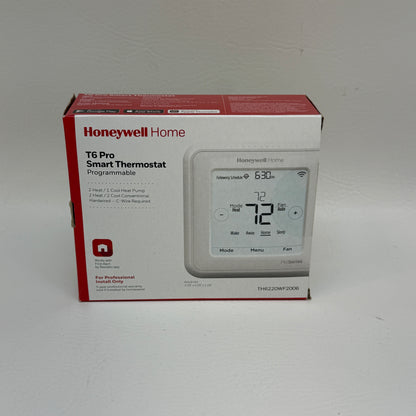 New Honeywell T6 Pro Hawa Square White Thermostat TH6220WF2006/U
