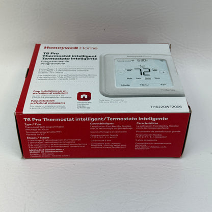 New Honeywell T6 Pro Hawa Square White Thermostat TH6220WF2006/U