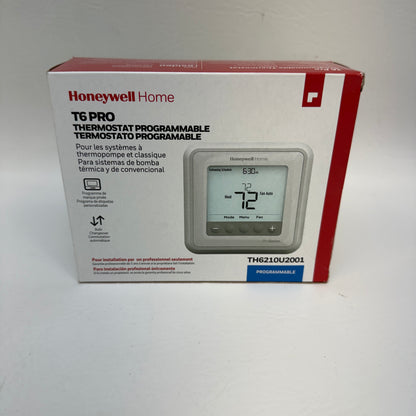 New Honeywell T6 Pro Programmable White Thermostat H6220WF2006/U