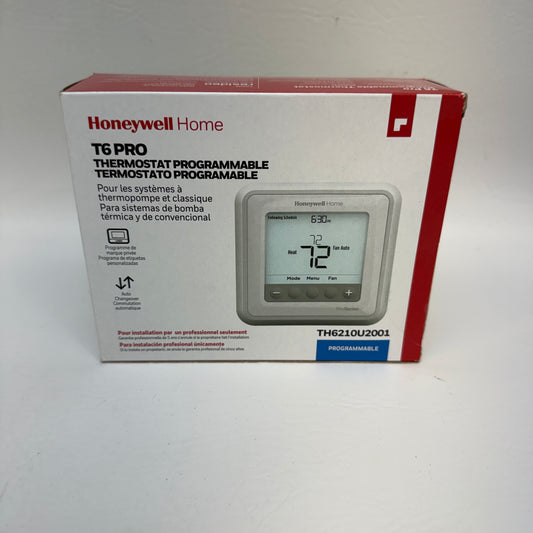 New Honeywell T6 Pro Programmable White Thermostat H6220WF2006/U