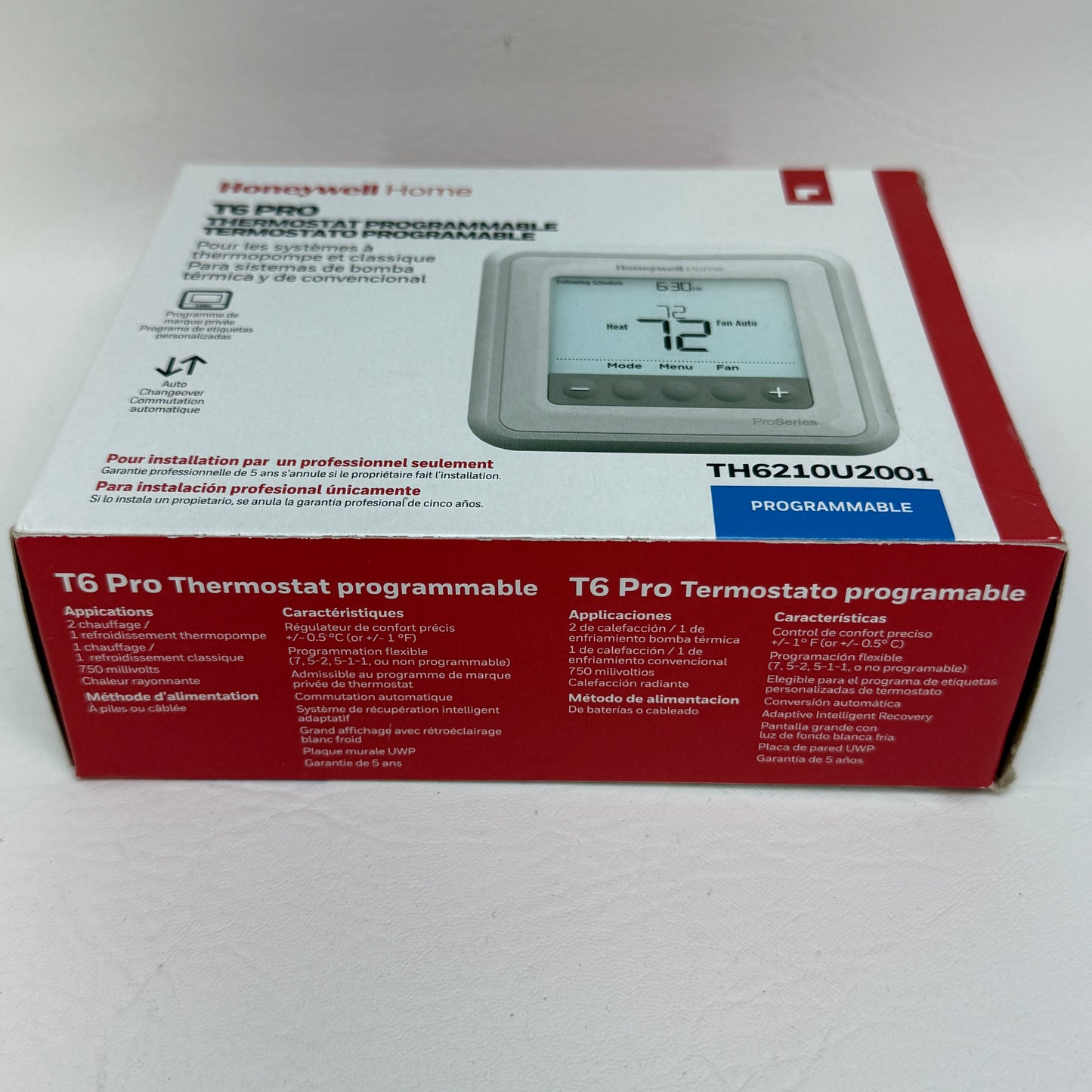 New Honeywell T6 Pro Programmable White Thermostat H6220WF2006/U