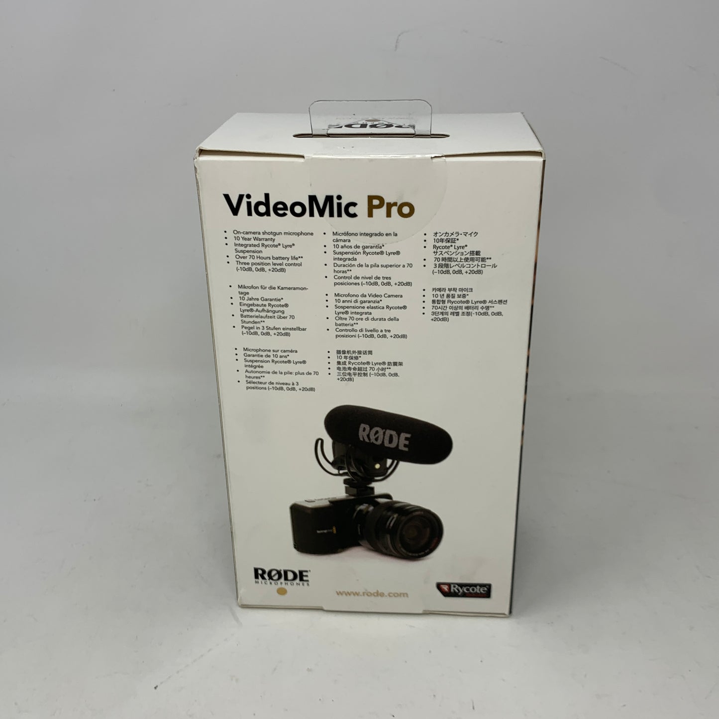New Rode VideoMicProR w/Rycote Lyre Shockmount
