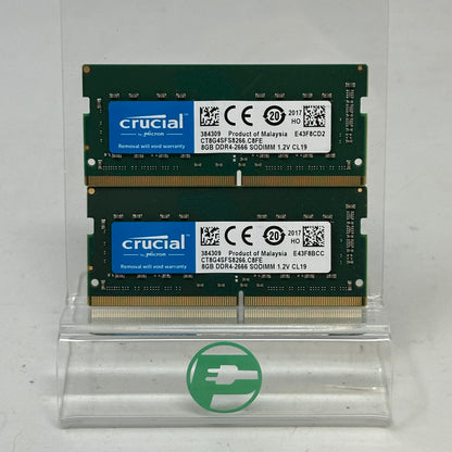 Crucial DDR4-2666 SODIMM 16GB (2x8GB) RAM DDR4 2666MHz CT8G4SFS8266