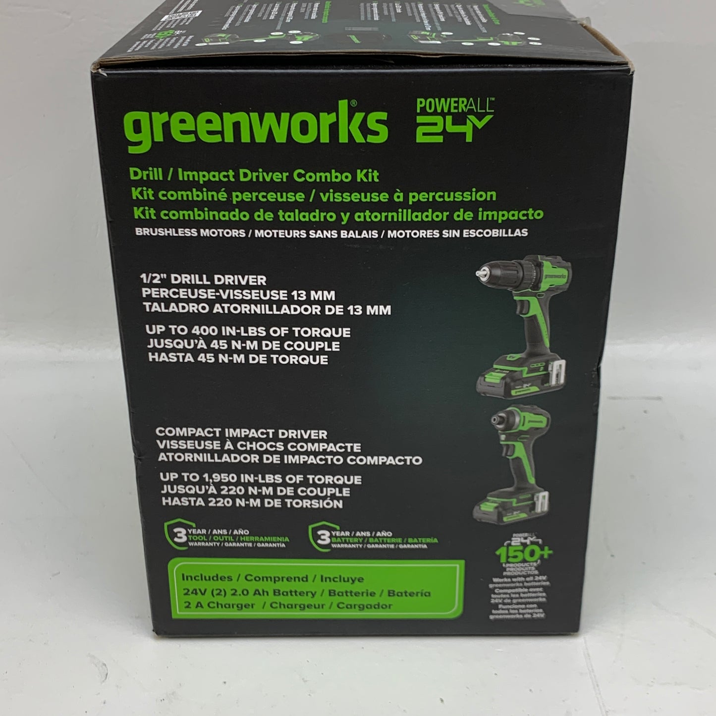 New Greenworks 24V Brushless Drill & Impact Driver Combo Kit