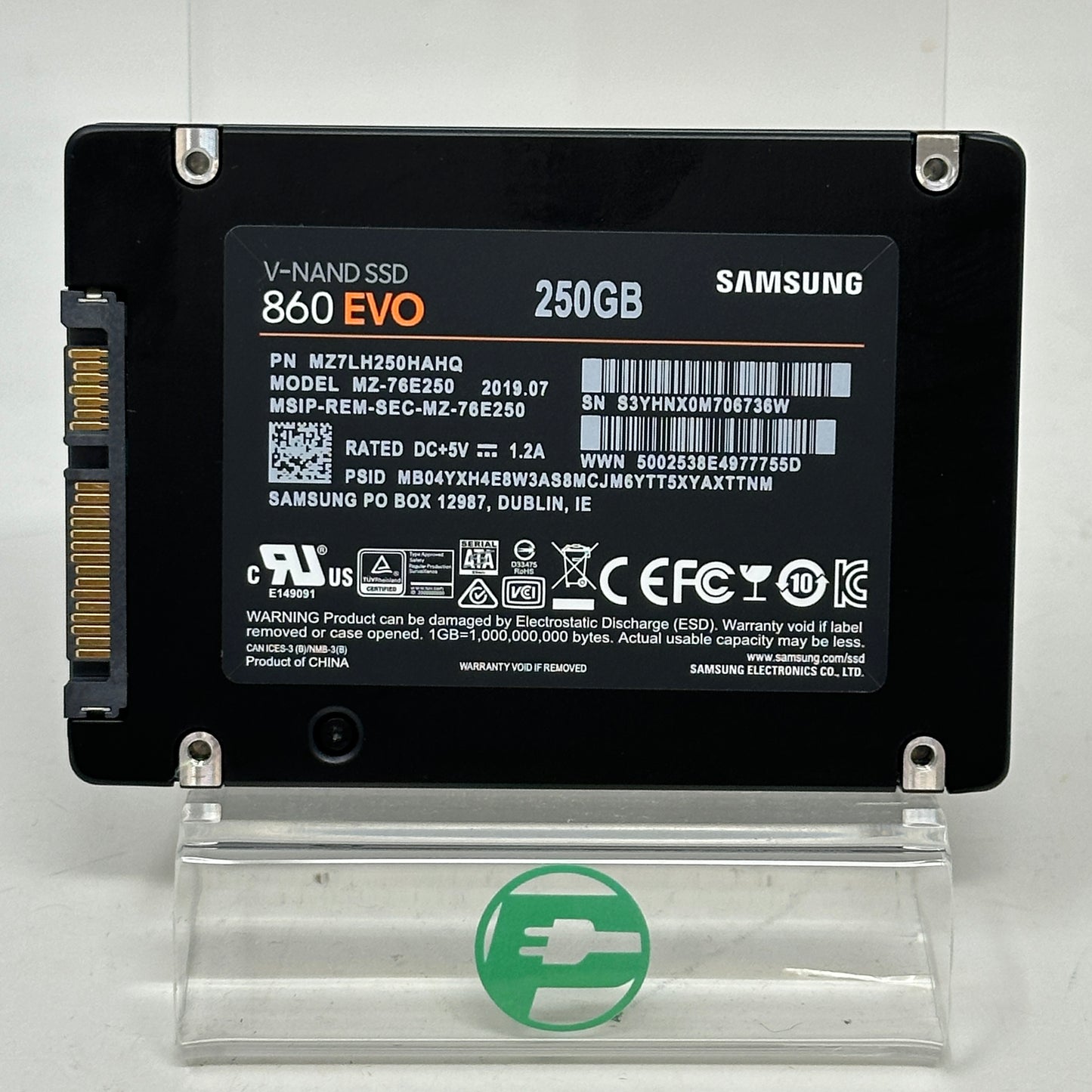 Samsung 2.5" 860 EVO 250GB eSATA III 6Gbps SSD MZ-76E250