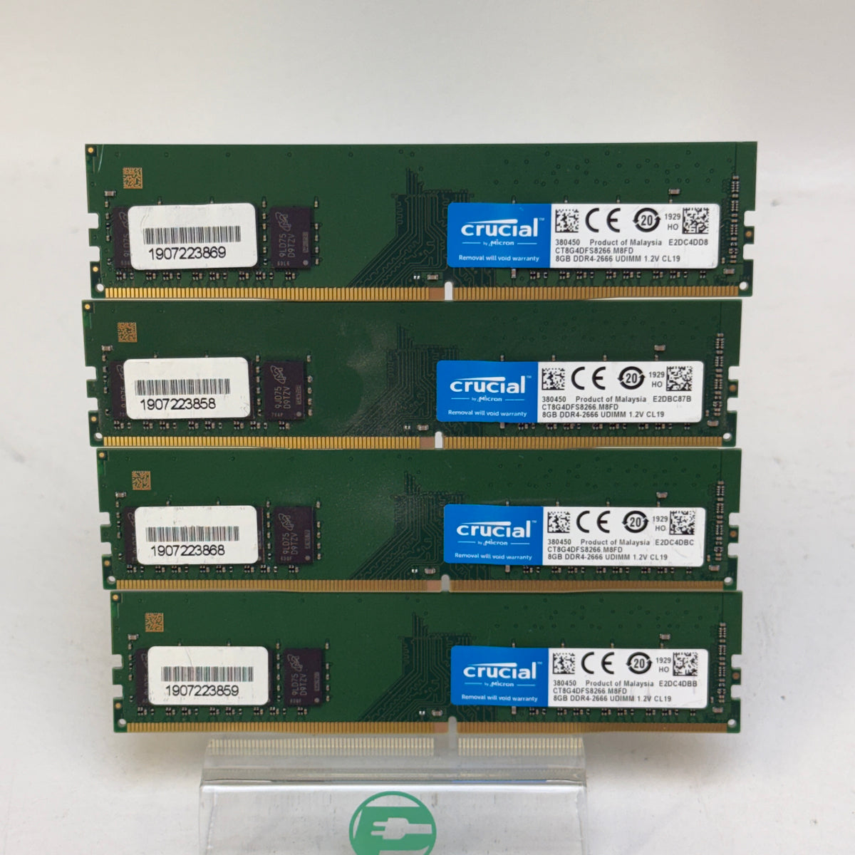 Crucial DDR4-2666 UDIMM 1.2V CL19 32GB (4x8GB) RAM DDR4 2666MHz CT8G4DFS8266