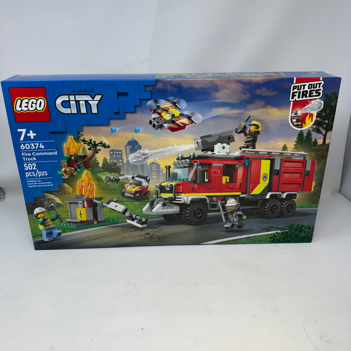 New LEGO Fire Command Truck 60374 City Fire 502pcs