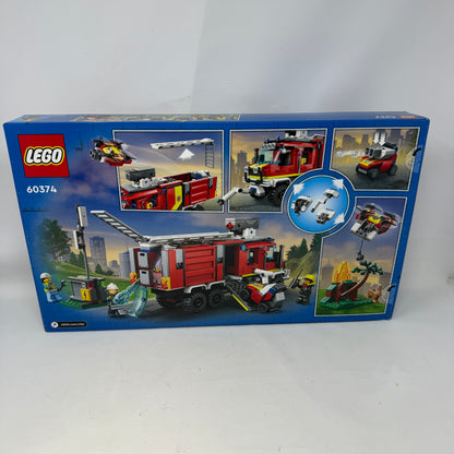 New LEGO Fire Command Truck 60374 City Fire 502pcs