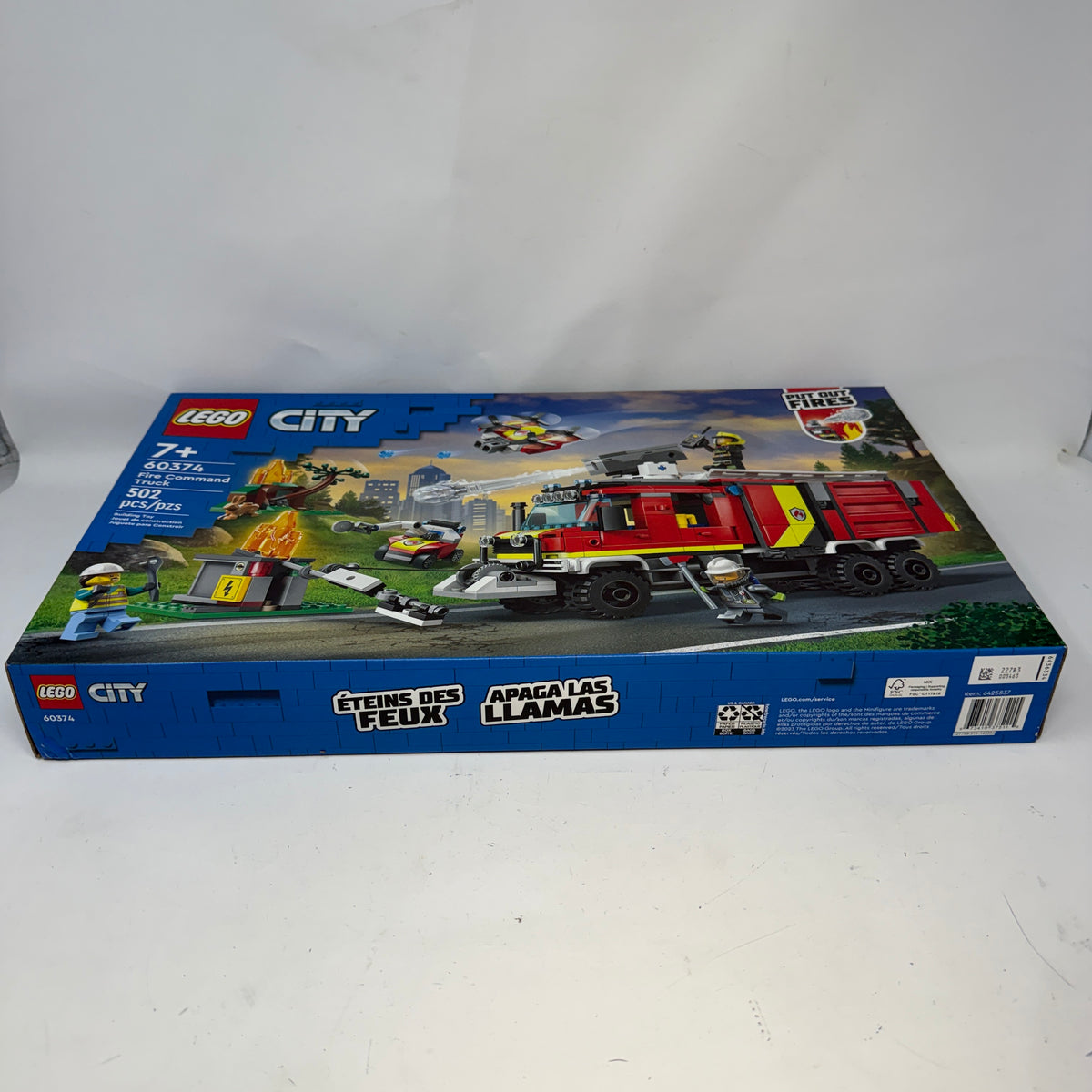 New LEGO Fire Command Truck 60374 City Fire 502pcs