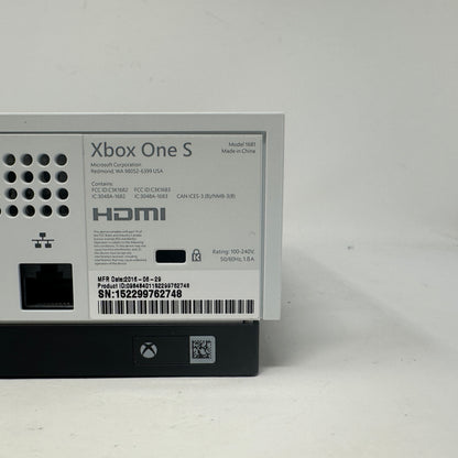 Microsoft Xbox One S 500GB Console Gaming System White 1681