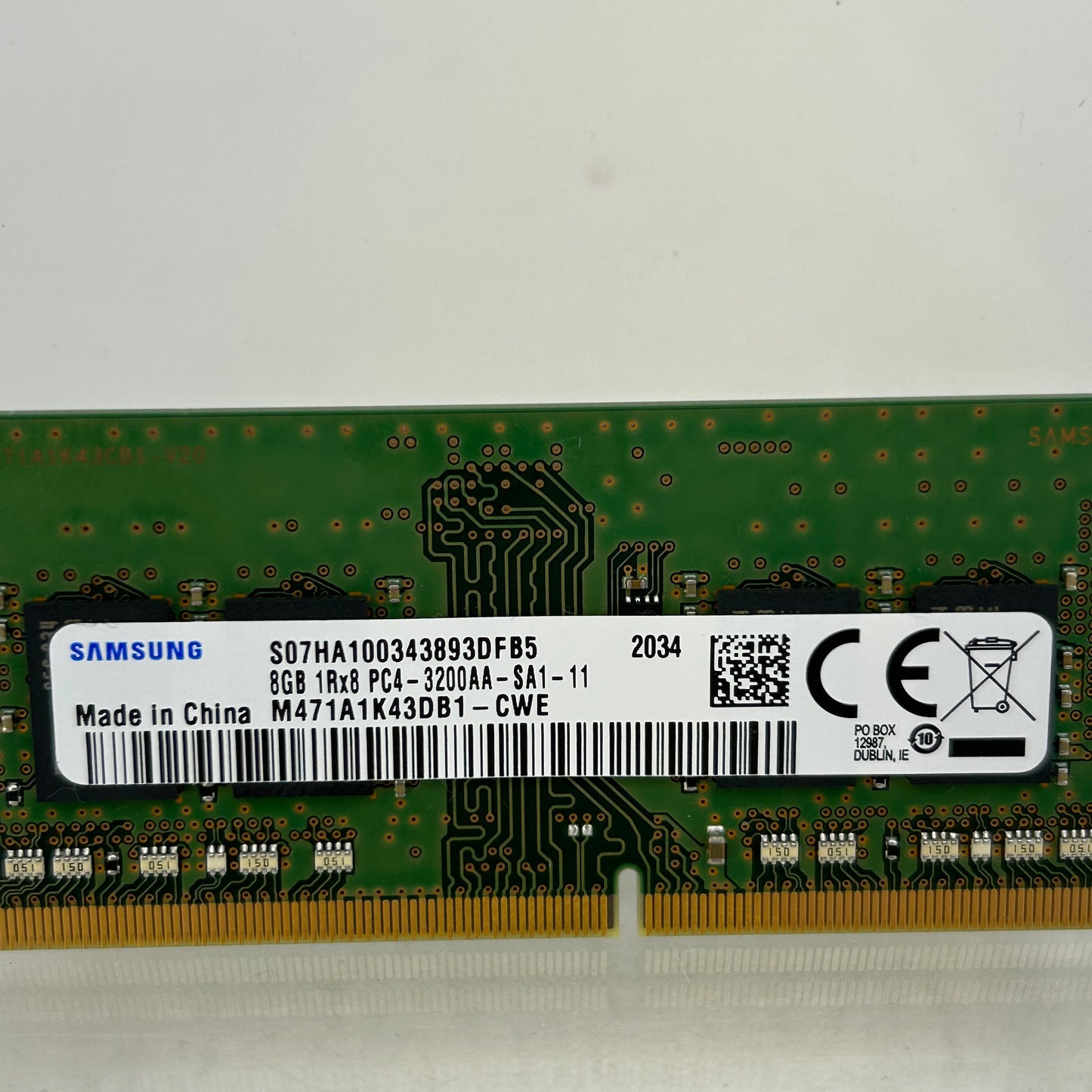 Samsung PC4-3200AA-SA1 8GB (1x8GB) RAM DDR4 3200MHz M471A1K43DB1-CWE