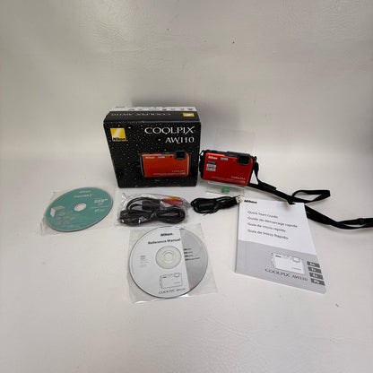 Nikon Coolpix AW110 16.0MP Orange Compact Digital