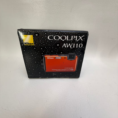 Nikon Coolpix AW110 16.0MP Orange Compact Digital