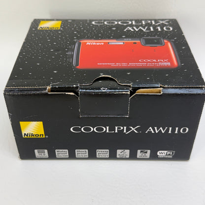 Nikon Coolpix AW110 16.0MP Orange Compact Digital