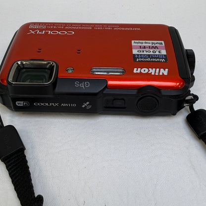 Nikon Coolpix AW110 16.0MP Orange Compact Digital